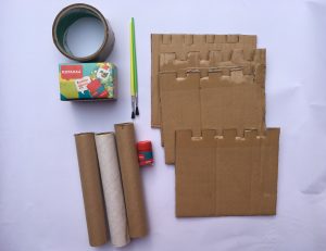 Cardboard castle crafts are a quick and easy way to keep the kids entertained during the holidays