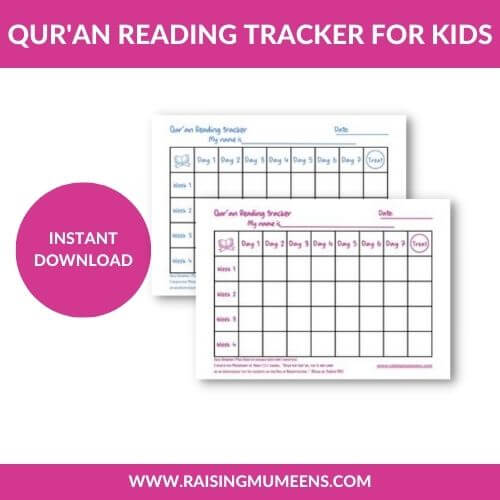 Qur'an Reading Tracker for Kids